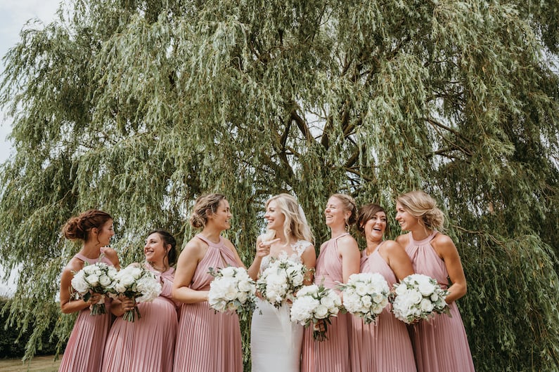 Anna & Luke PapaKåta Sperry Tent Wedding, Cambridgeshire, Matthew Wilkinson Photography; Bridesmaids