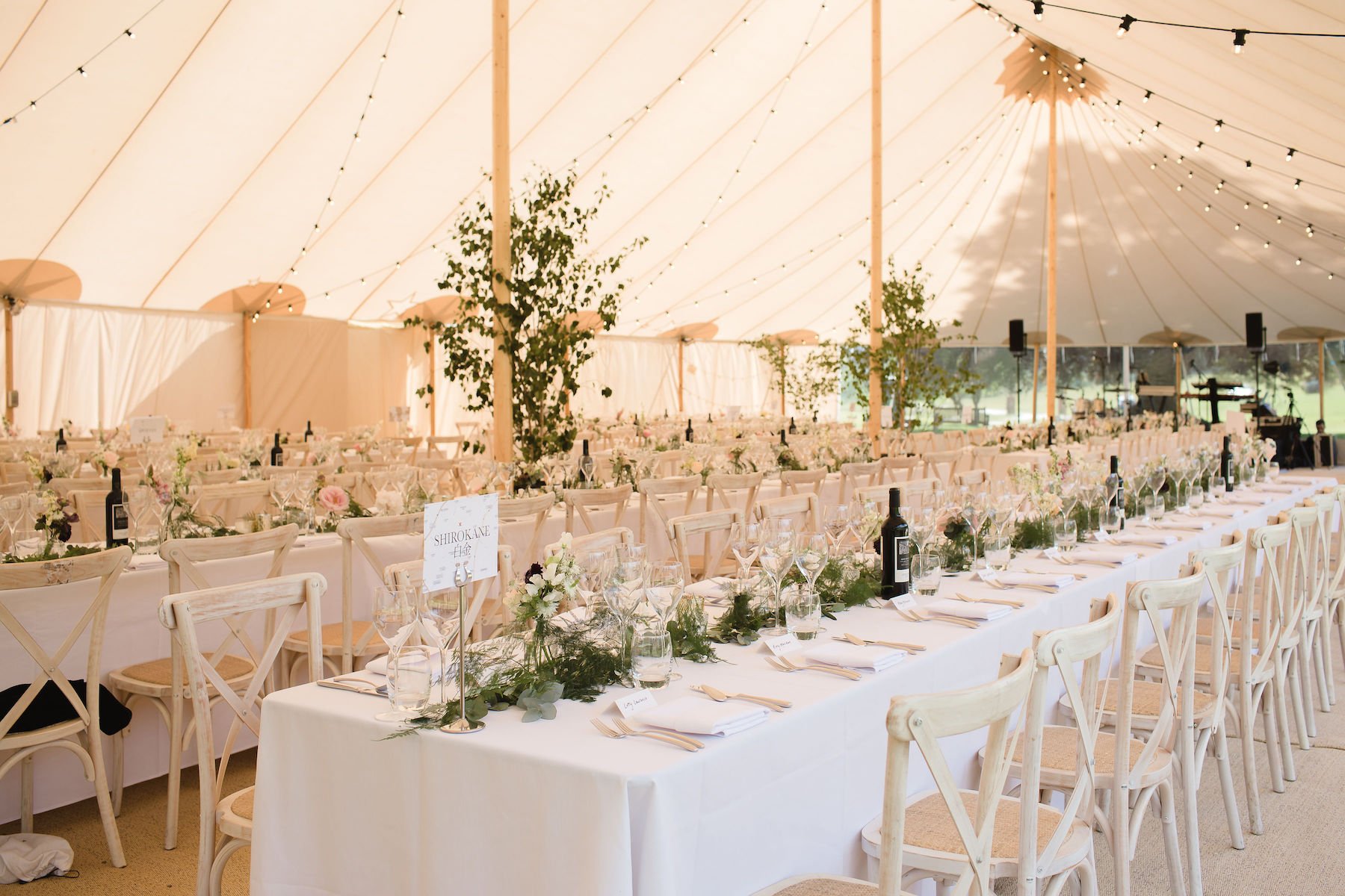 Frances & Ivo PapaKåta Sperry Tent Wedding at the Beautiful Stonor Park, Oxfordshire, Emma Hare Photography; Table Decor