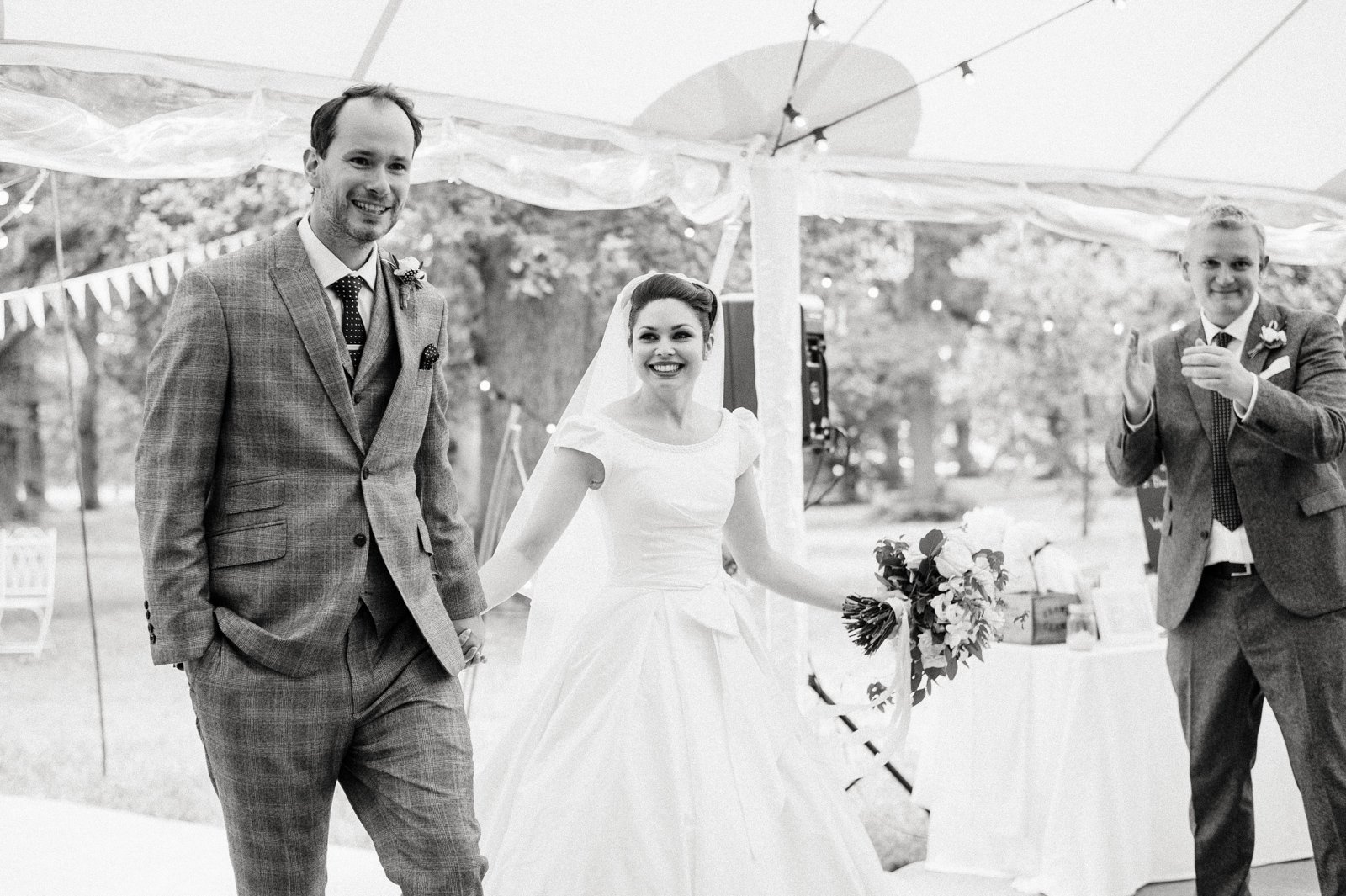 Charlotte & Tony Papakata Sperry Tent Wedding, Hampshire, Doug Treiber Photography; The new Mr & Mrs