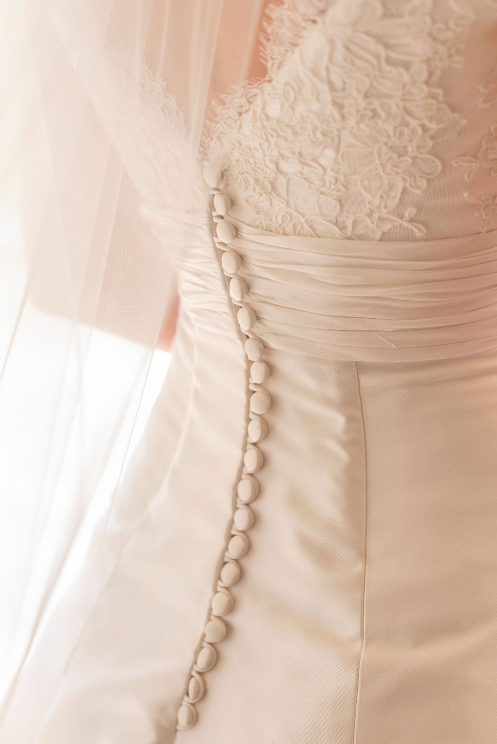 Amanda & Jono PapaKåta Sperry Tent Wedding, Rockley Manor, Flo Brooks Photography; Wedding Dress Details