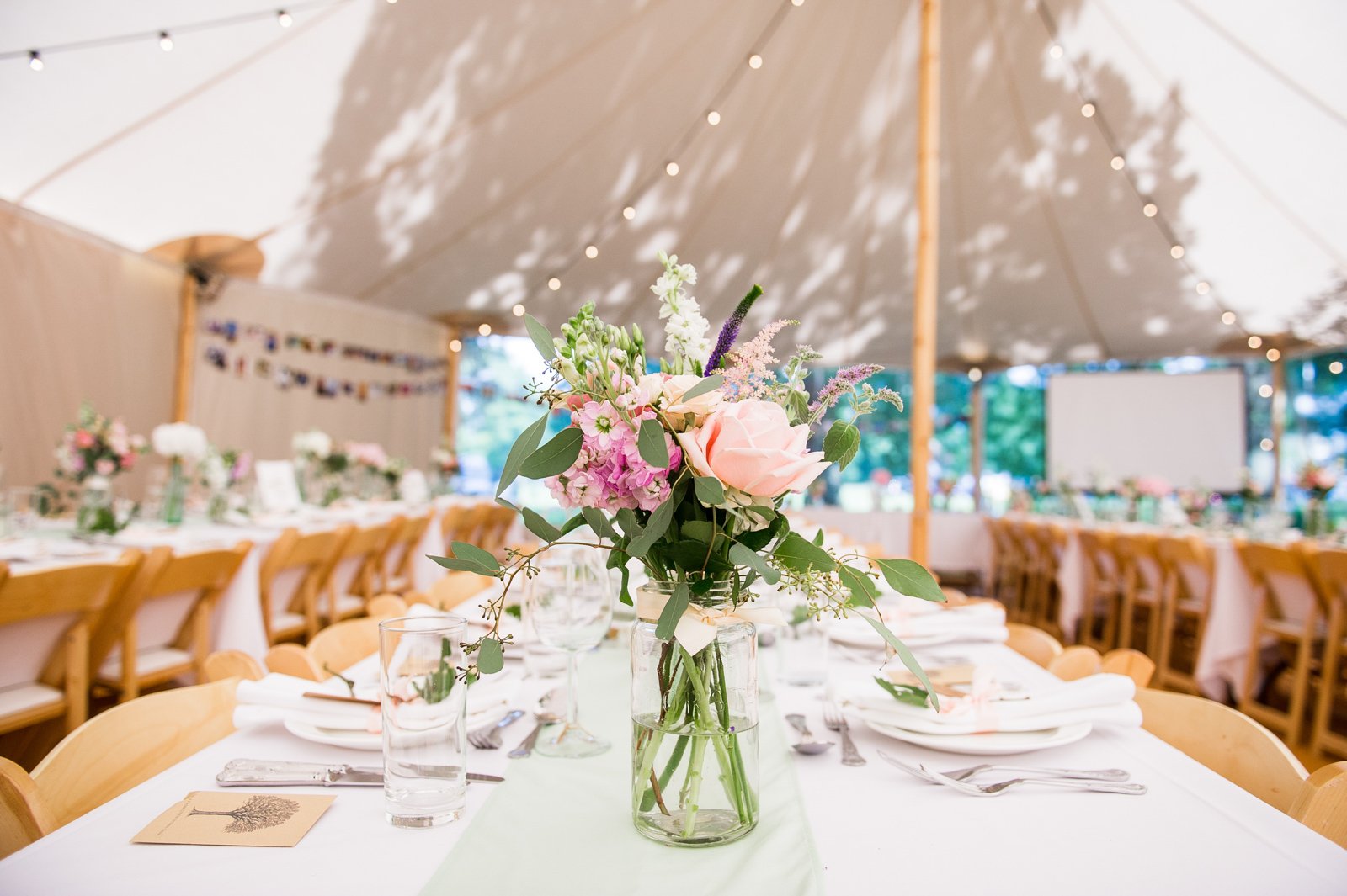 Charlotte & Tony Papakata Sperry Tent Wedding, Hampshire, Doug Treiber Photography; Sperry Tent Interior