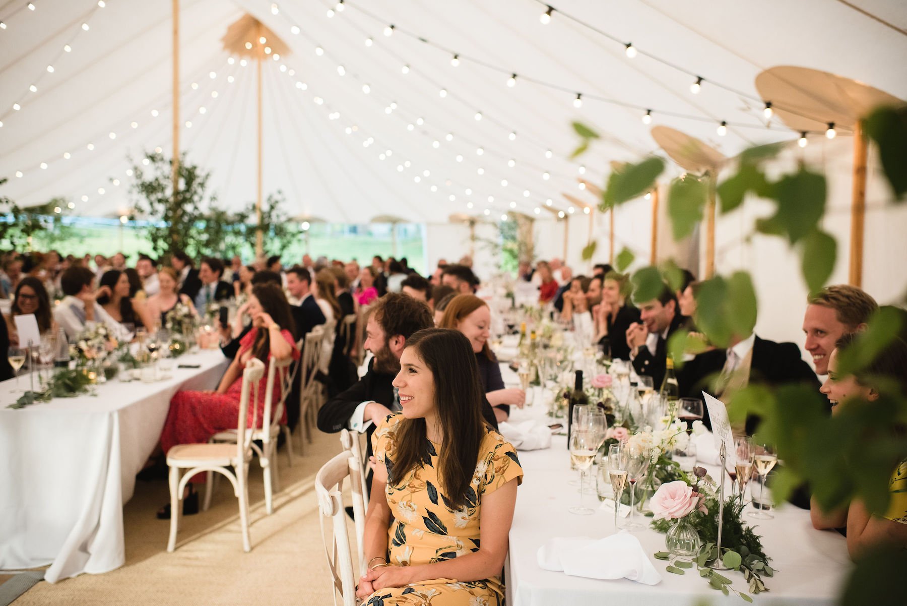 Frances & Ivo PapaKåta Sperry Tent Wedding at the Beautiful Stonor Park, Oxfordshire, Emma Hare Photography; Wedding Guests