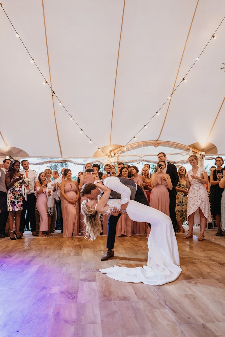 Anna & Luke PapaKåta Sperry Tent Wedding, Cambridgeshire, Matthew Wilkinson Photography; First Dance