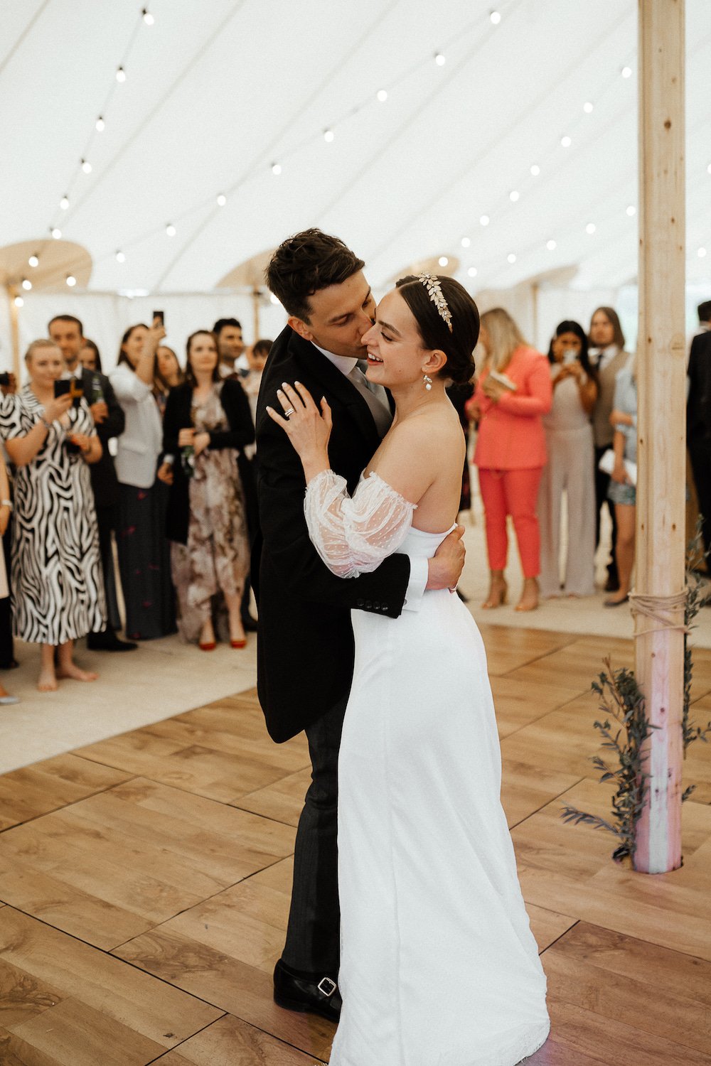 India & Sean PapaKåta Sperry Tent Wedding in Lincolnshire, Yorkshire, Caitlin & Jones Photography; First Dance