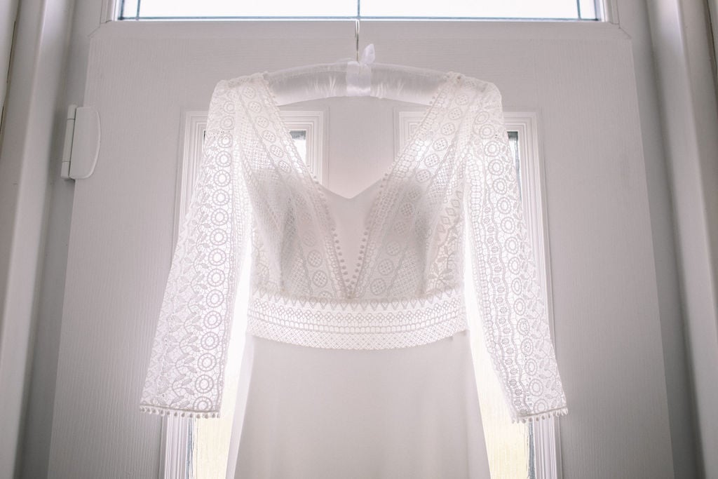 Charlotte & Joe PapaKåta Tipi Tent Wedding, North Yorkshire, Lumiere Photography; Wedding Dress