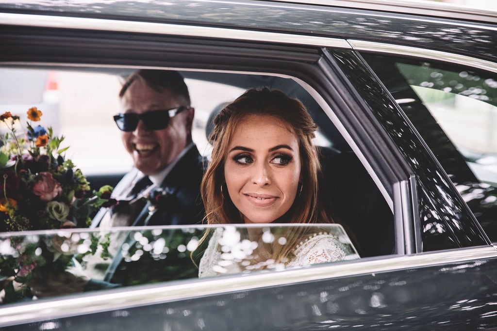 Charlotte & Joe PapaKåta Tipi Tent Wedding, North Yorkshire, Lumiere Photography; Wedding Car