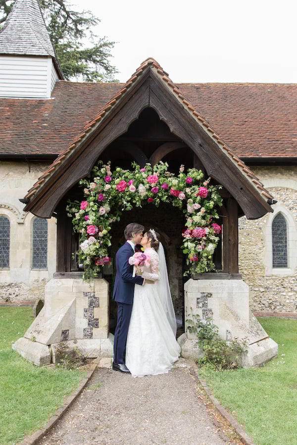 Hannah & Tom Stunning PapaKåta Sperry Tent Wedding in West Horsley, Surrey. Captured Beautifully by Helen Warner Photography; Kiss the Bride