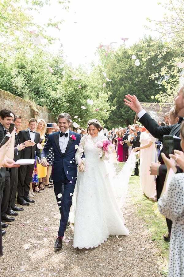 Hannah & Tom Stunning PapaKåta Sperry Tent Wedding in West Horsley, Surrey. Captured Beautifully by Helen Warner Photography; Confetti Throw