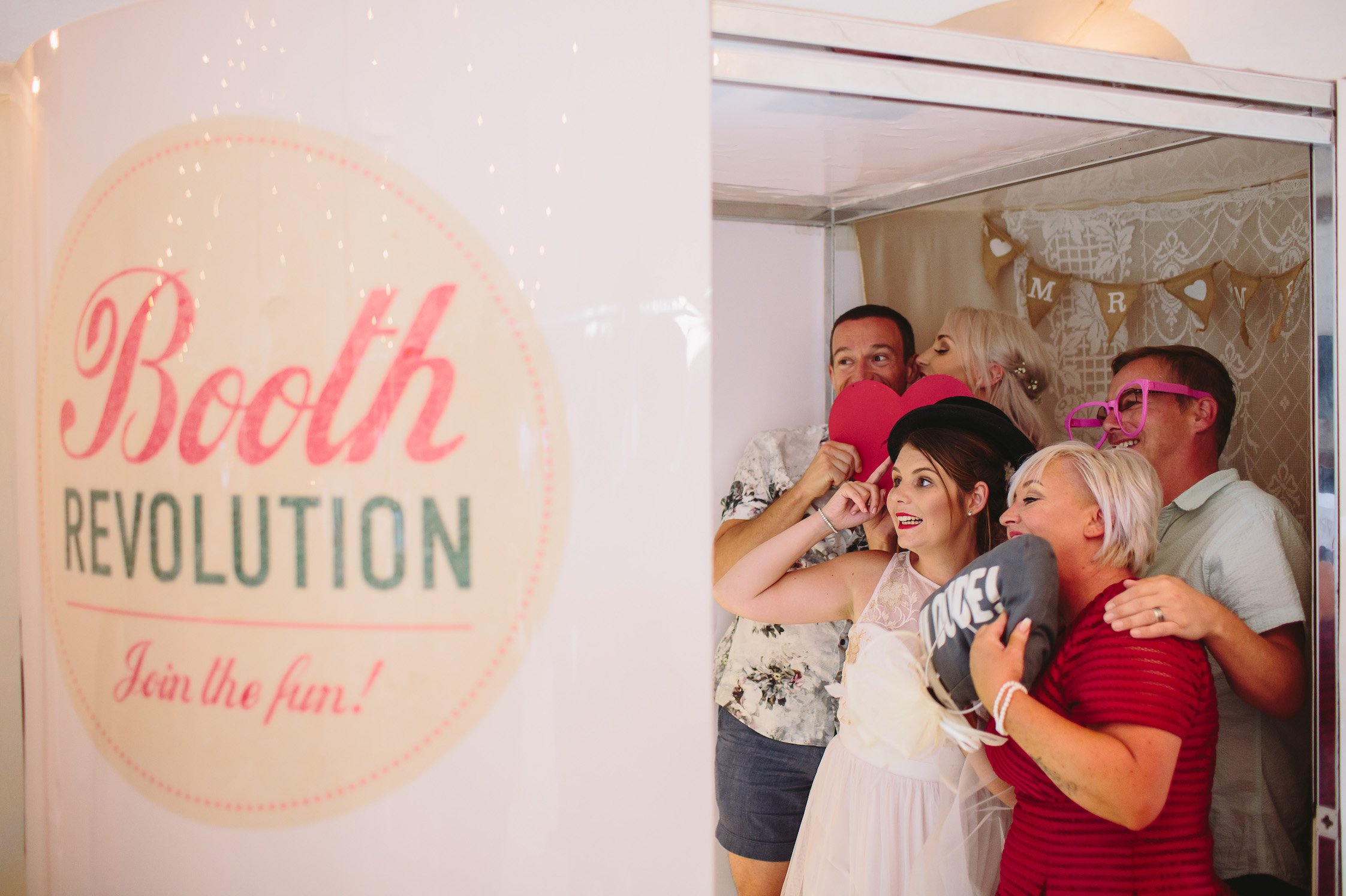 Sarah & Greg PapaKåta Sperry Tent Wedding at Saltmarshe Hall in Howden, Yorkshire. Photographed by Barnaby Aldrick; Booth Revolution Fun