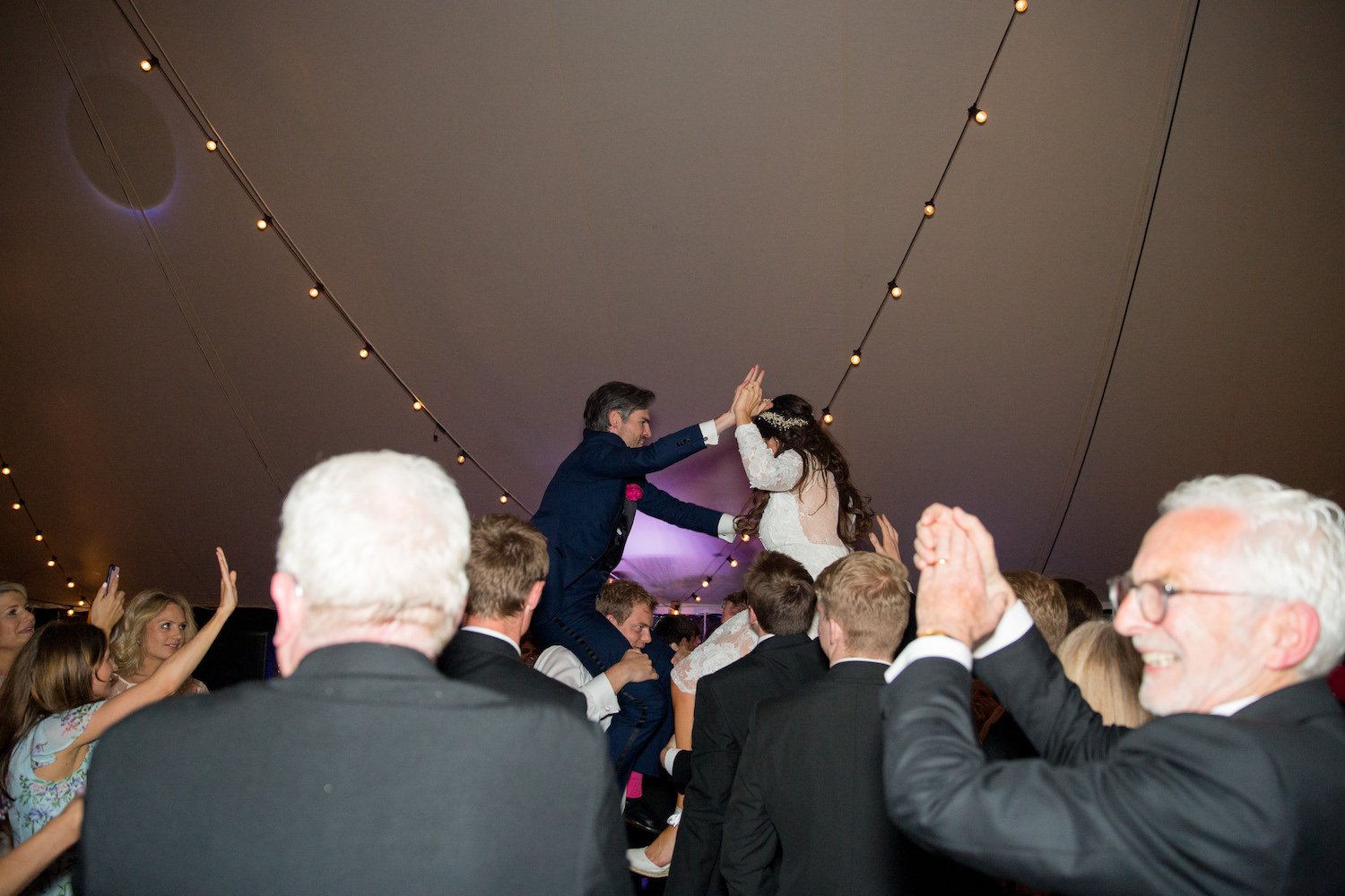 Hannah & Tom Stunning PapaKåta Sperry Tent Wedding in West Horsley, Surrey. Captured Beautifully by Helen Warner Photography; Fun on The Dancefloor! 