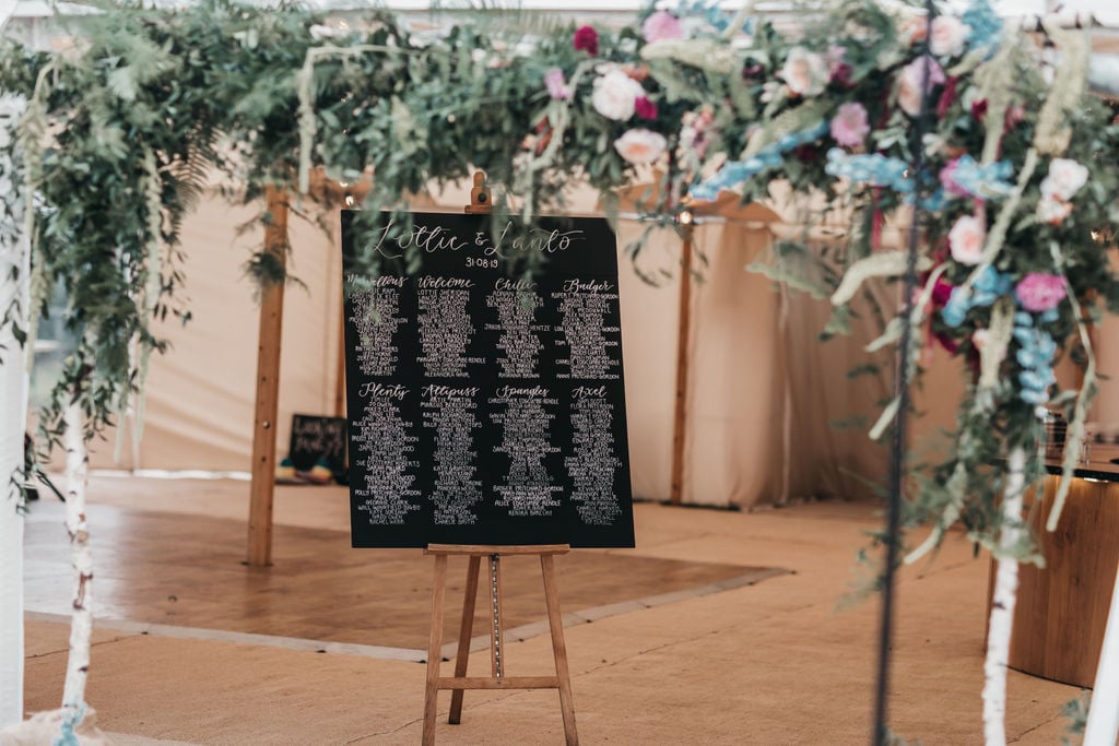 Lottie & Lanto's stunning PapaKåta Tipi & Sperry Tent Wedding in Shipley, West Sussex. Photography by Ben Wigglesworth; Sperry Entrance