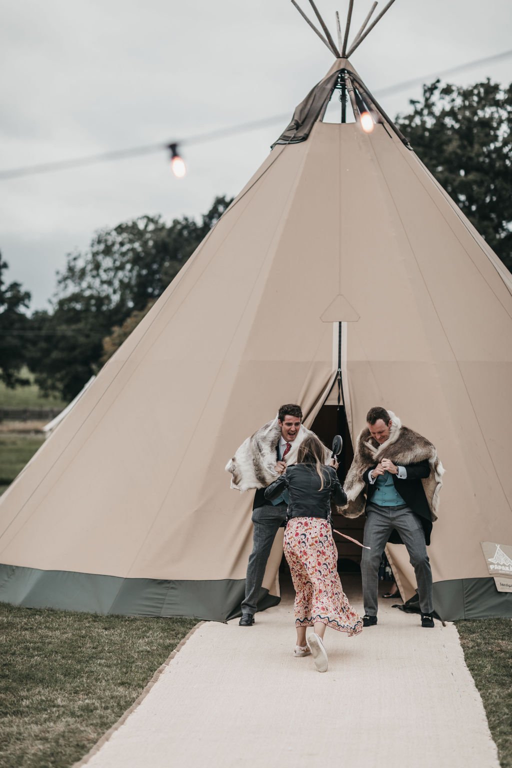Lottie & Lanto's stunning PapaKåta Tipi & Sperry Tent Wedding in Shipley, West Sussex. Photography by Ben Wigglesworth; Tipi Fun! 