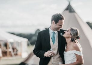 Lottie & Lanto's stunning PapaKåta Tipi & Sperry Tent Wedding in Shipley, West Sussex. Photography by Ben Wigglesworth; The New Mr & Mrs
