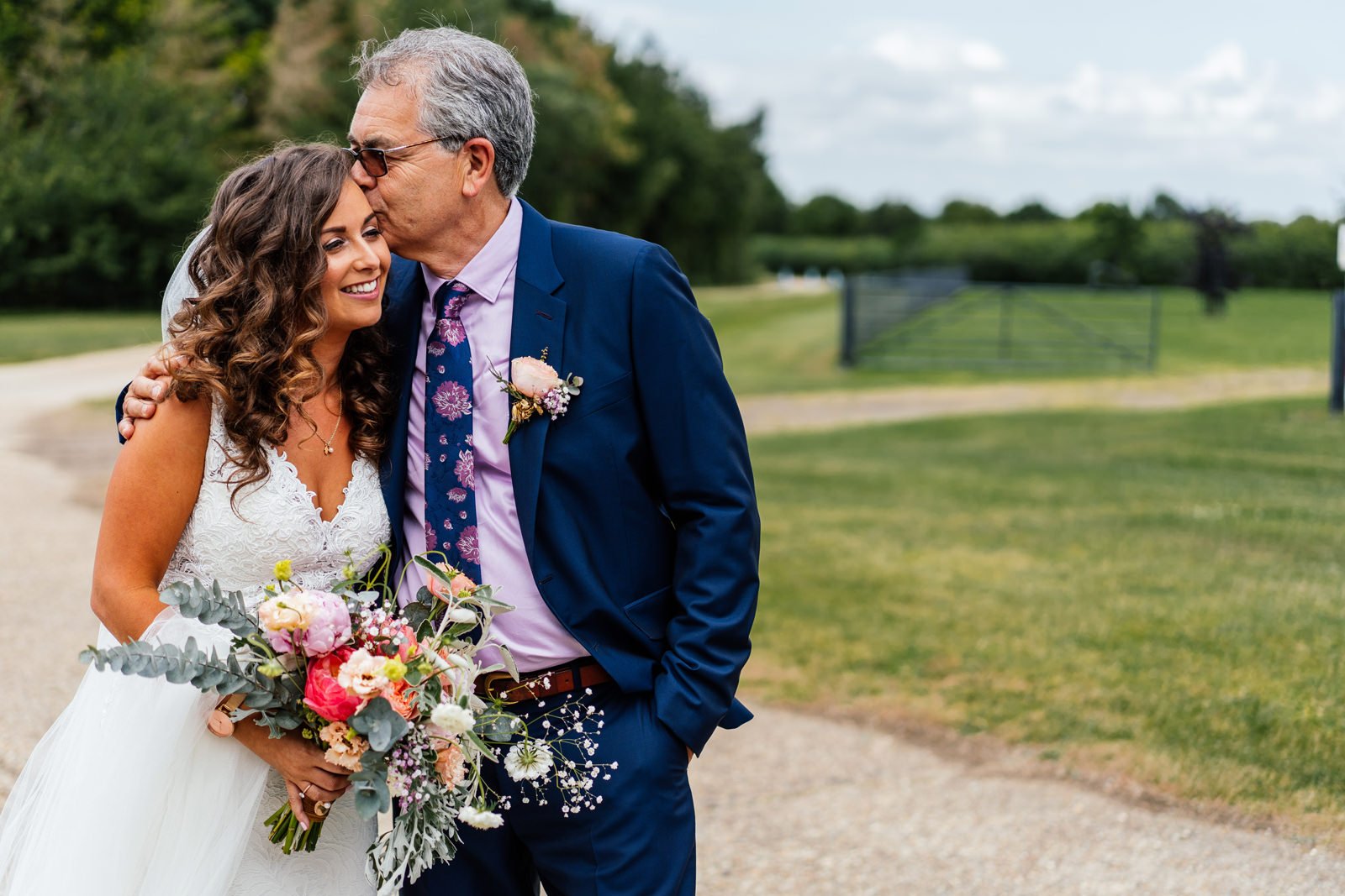 Alana & Adam Stunning PapaKåta Sperry Tent Wedding in Huntingdon, Cambridgeshire. Photography by Aaron Collett; Father and Daughter