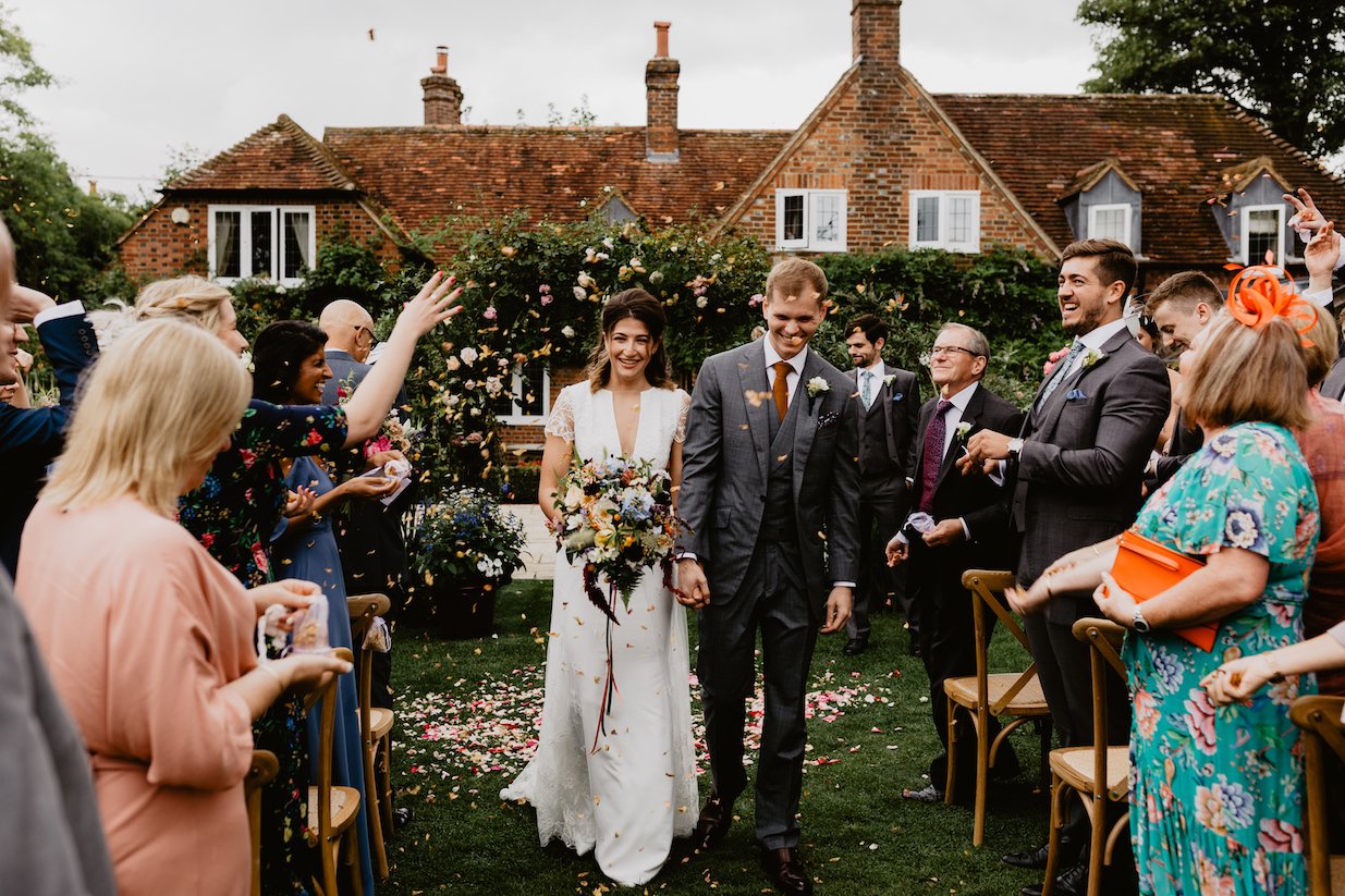 Jess & James stunning PapaKåta Sperry & Tipi Tent Wedding in Aldworth, Berkshire. Photographed beautifully by Benjamin Stuart Photography; Confetti Throw