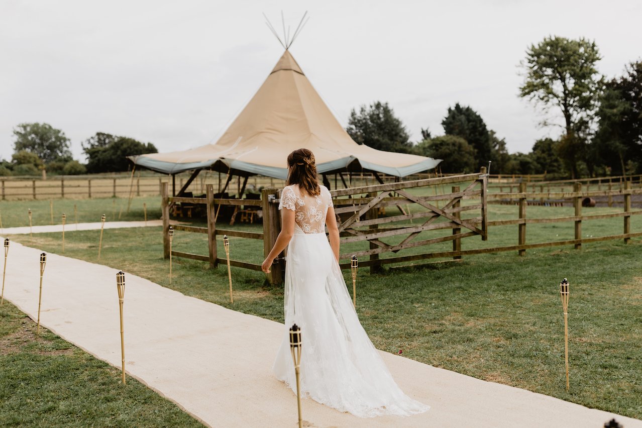 Jess & James stunning PapaKåta Sperry & Tipi Tent Wedding in Aldworth, Berkshire. Photographed beautifully by Benjamin Stuart Photography; Witches Hat style Tipi Tent