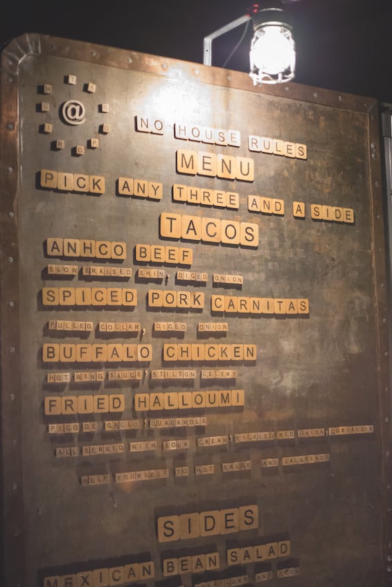 PapaKåta Tipi for Katie Woods "Come Down to the Woods" NO HOUSE RULES Party by Matt McCormick Photography; Taco Menu