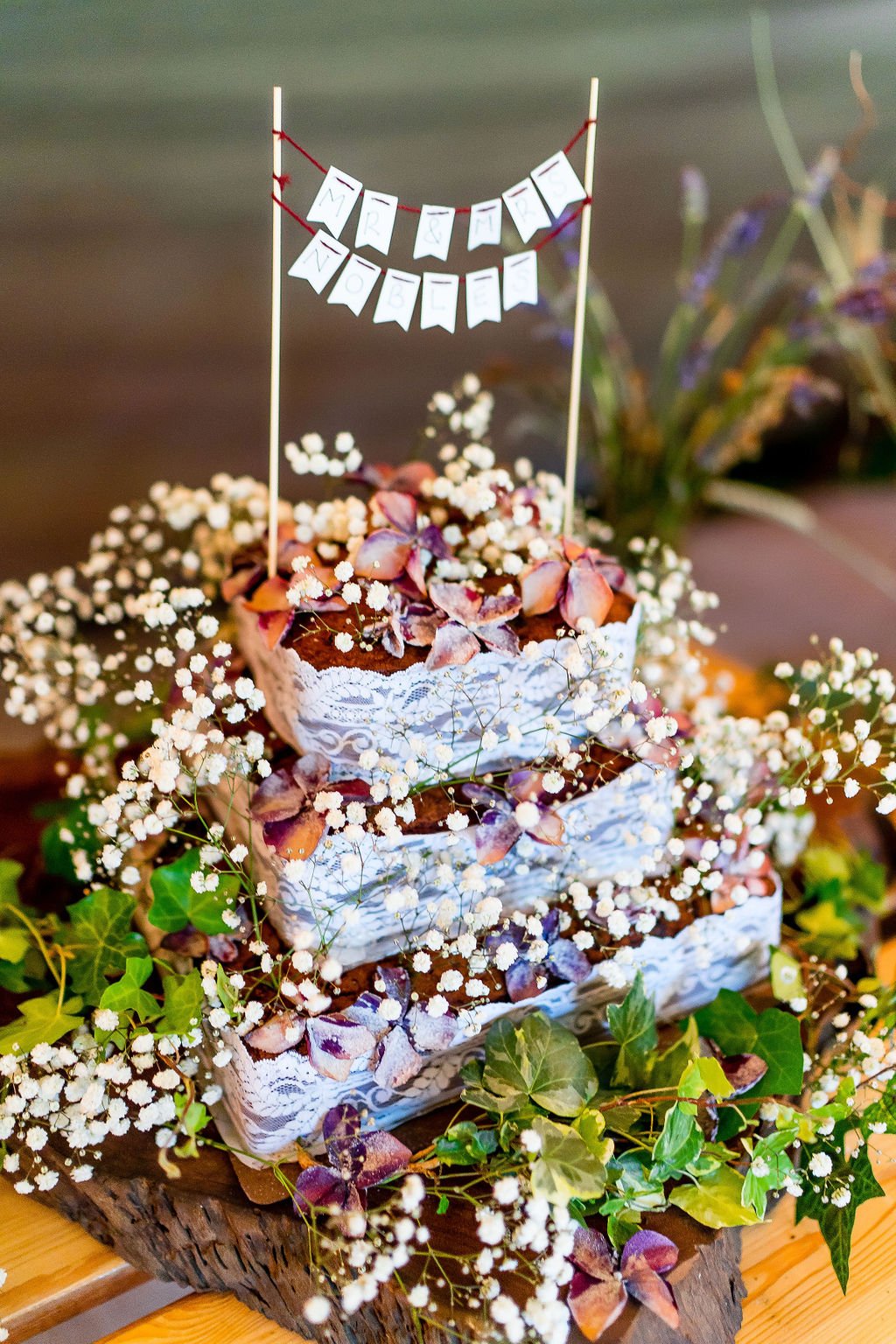 Laura & James Gorgeous PapaKåta Tipi Wedding in Yorkshire, Photographed by Joe Dodsworth Photography; Stunning Wedding Cake