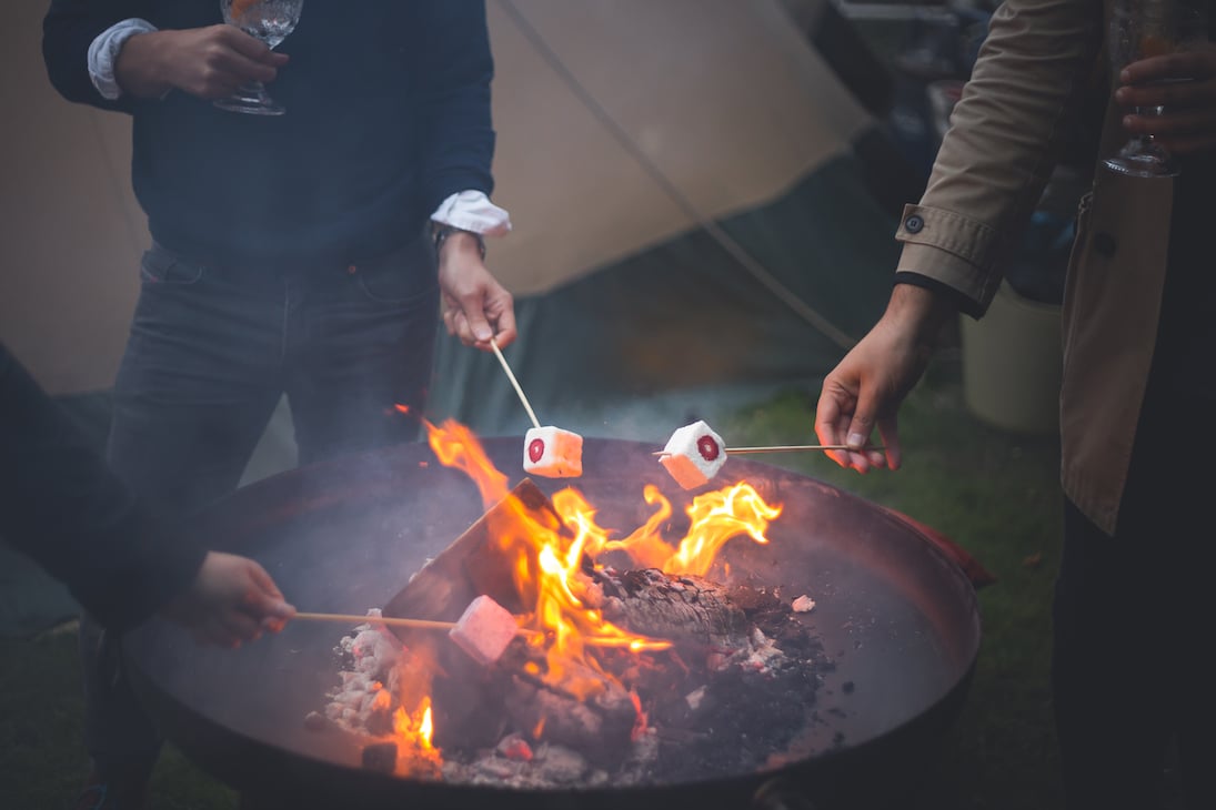 PapaKåta Tipi for Katie Woods "Come Down to the Woods" NO HOUSE RULES Party by Matt McCormick Photography; Toasting Marshmallows by The Marshmallowist