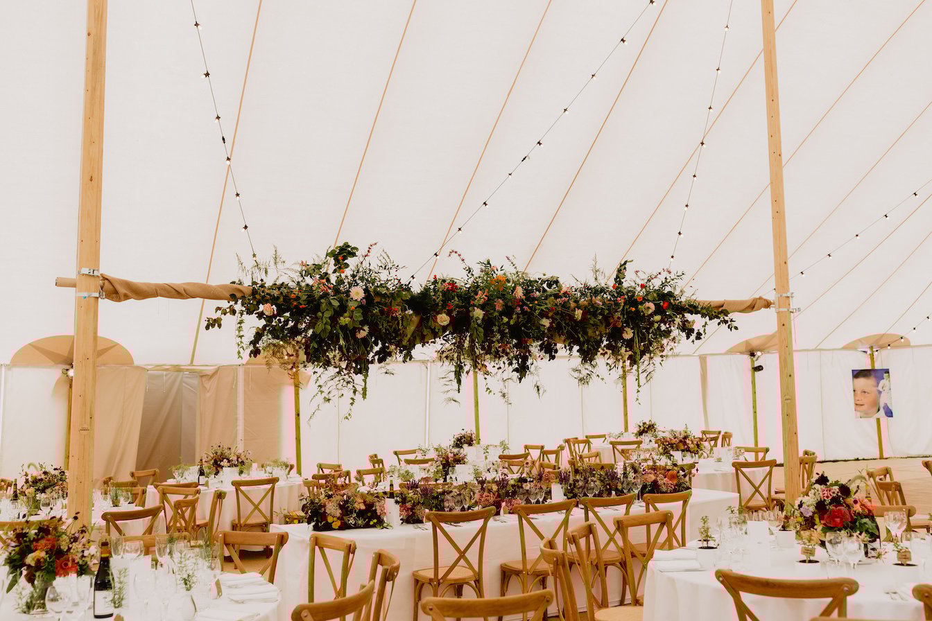 Jess & James stunning PapaKåta Sperry & Tipi Tent Wedding in Aldworth, Berkshire. Photographed beautifully by Benjamin Stuart Photography; Wow Floral Arrangements in the Sperry Tent