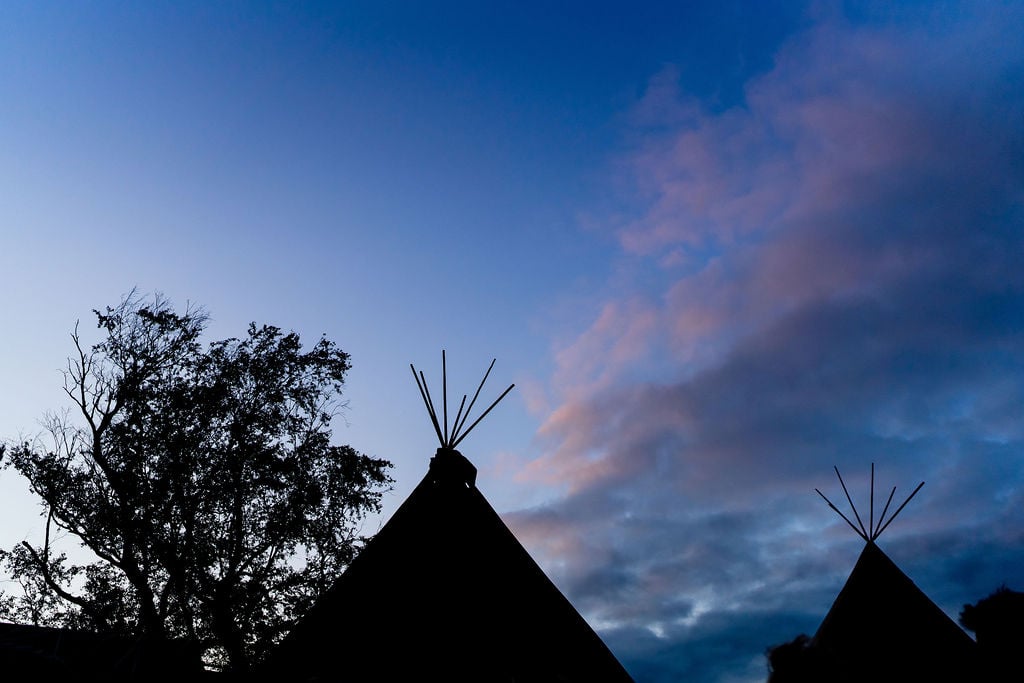 Laura & James Gorgeous PapaKåta Tipi Wedding in Yorkshire, Photographed by Joe Dodsworth Photography; Night Sky