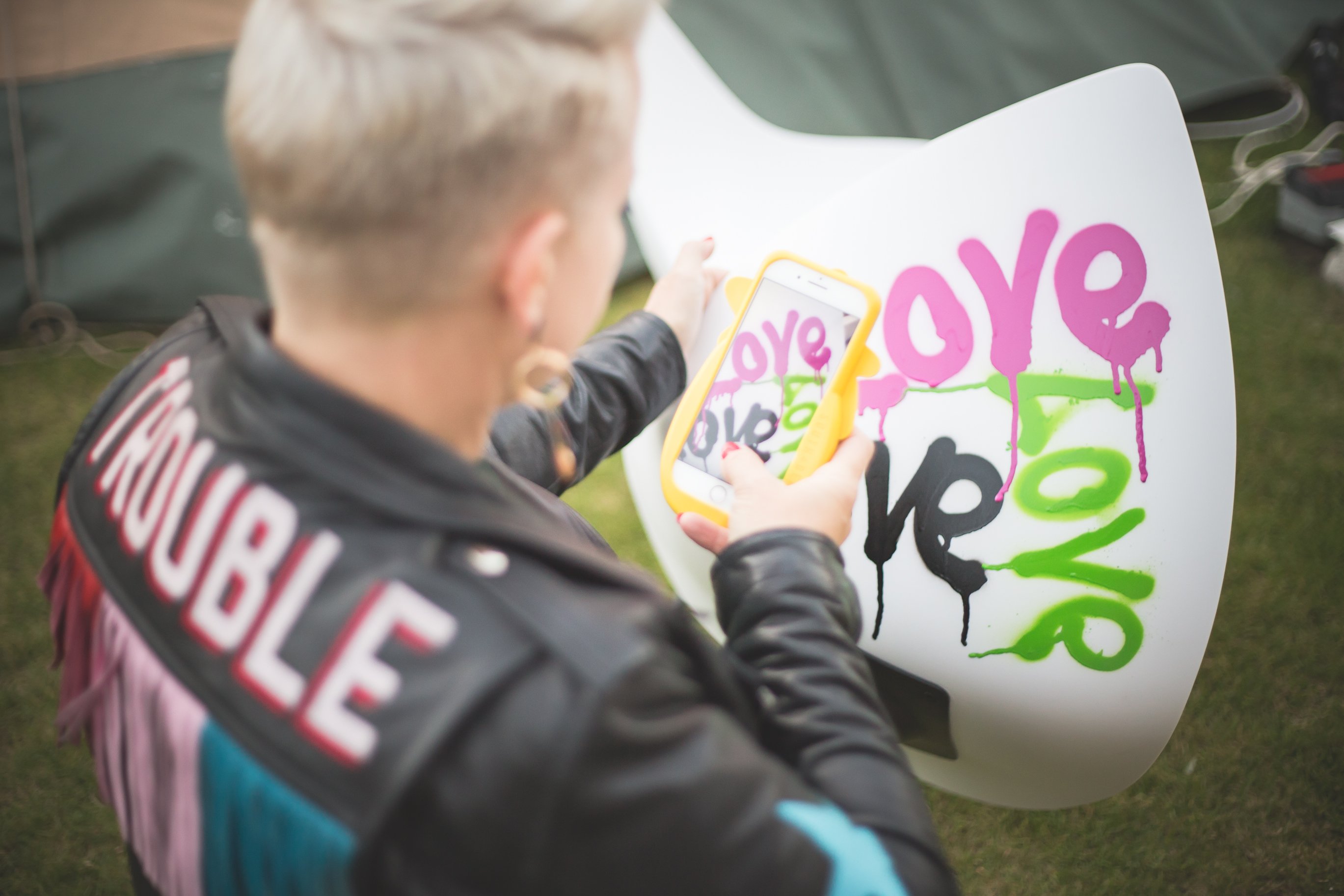 PapaKåta Tipi for Katie Woods "Come Down to the Woods" NO HOUSE RULES Party by Matt McCormick Photography; Spray Paint Art Masterclass