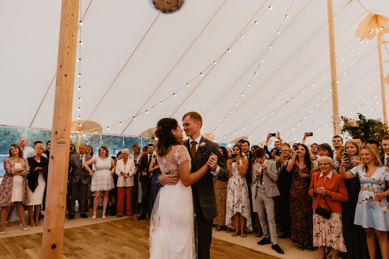 Jess & James stunning PapaKåta Sperry & Tipi Tent Wedding in Aldworth, Berkshire. Photographed beautifully by Benjamin Stuart Photography; First Dance