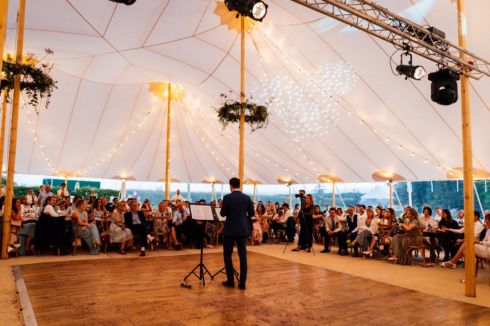Alana & Adam Stunning PapaKåta Sperry Tent Wedding in Huntingdon, Cambridgeshire. Photography by Aaron Collett; Grooms Speech
