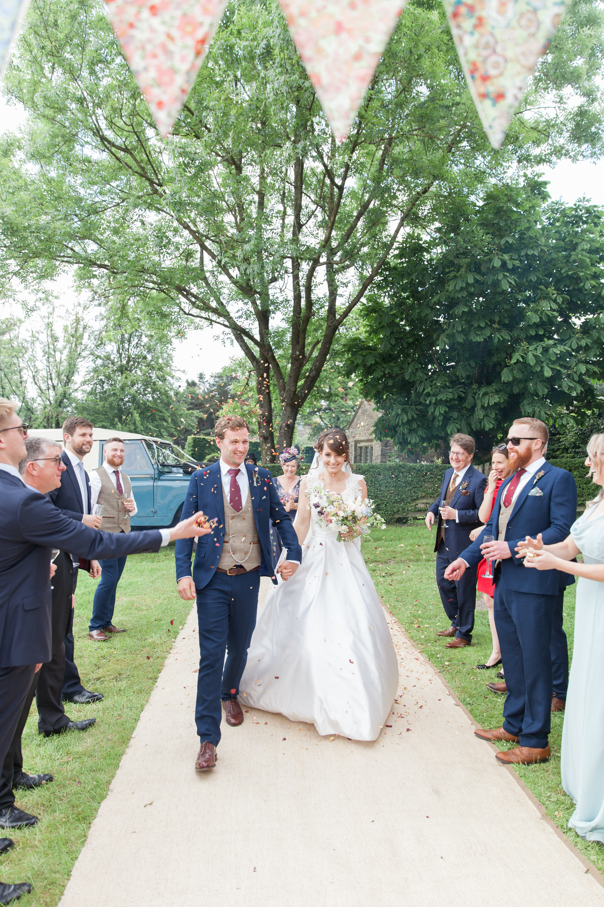 Jess & Rob's stunning PapaKåta Tipi Tent Wedding in Ilkley, West Yorkshire. Photography by Helen Warner; Confetti Throw