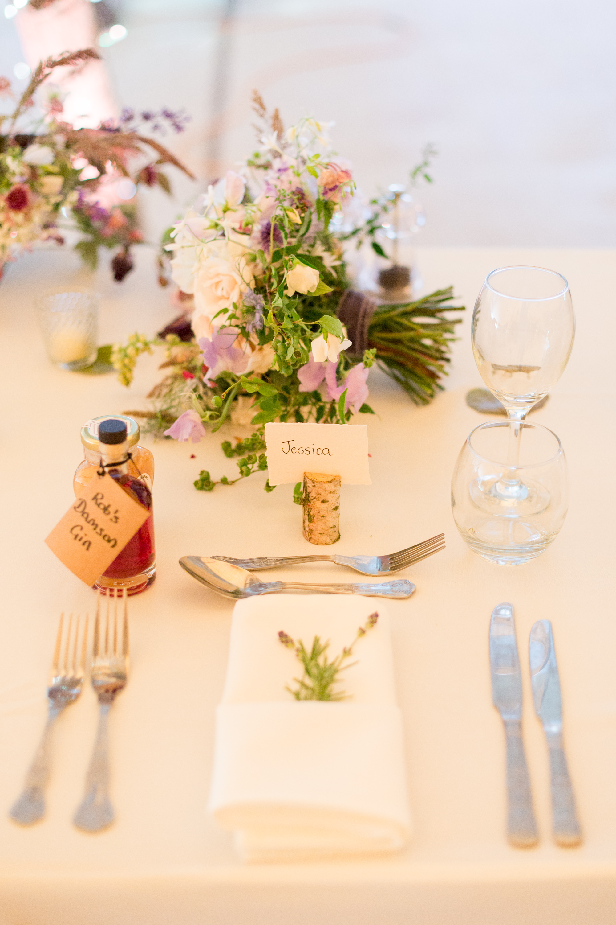 Jess & Rob's stunning PapaKåta Tipi Tent Wedding in Ilkley, West Yorkshire. Photography by Helen Warner; Place Setting
