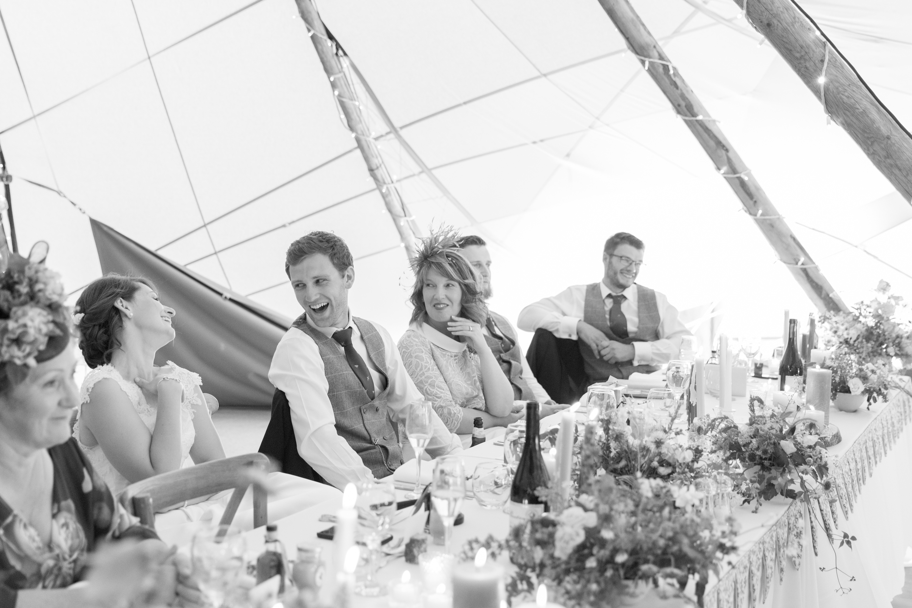 Jess & Rob's stunning PapaKåta Tipi Tent Wedding in Ilkley, West Yorkshire. Photography by Helen Warner; The new Mr & Mrs