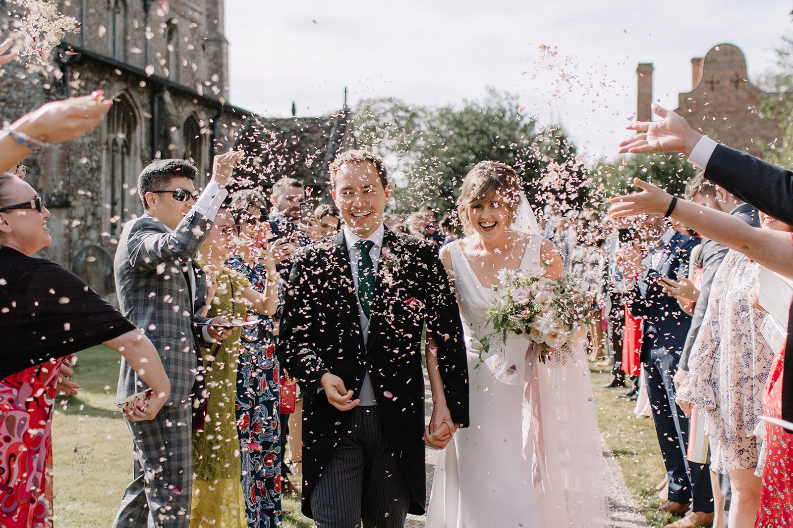 Sophie & James Gorgeous PapaKåta Sperry Tent Wedding in Cambridgeshire, Photographed by Beccy Goddard Photography; Confetti Throw