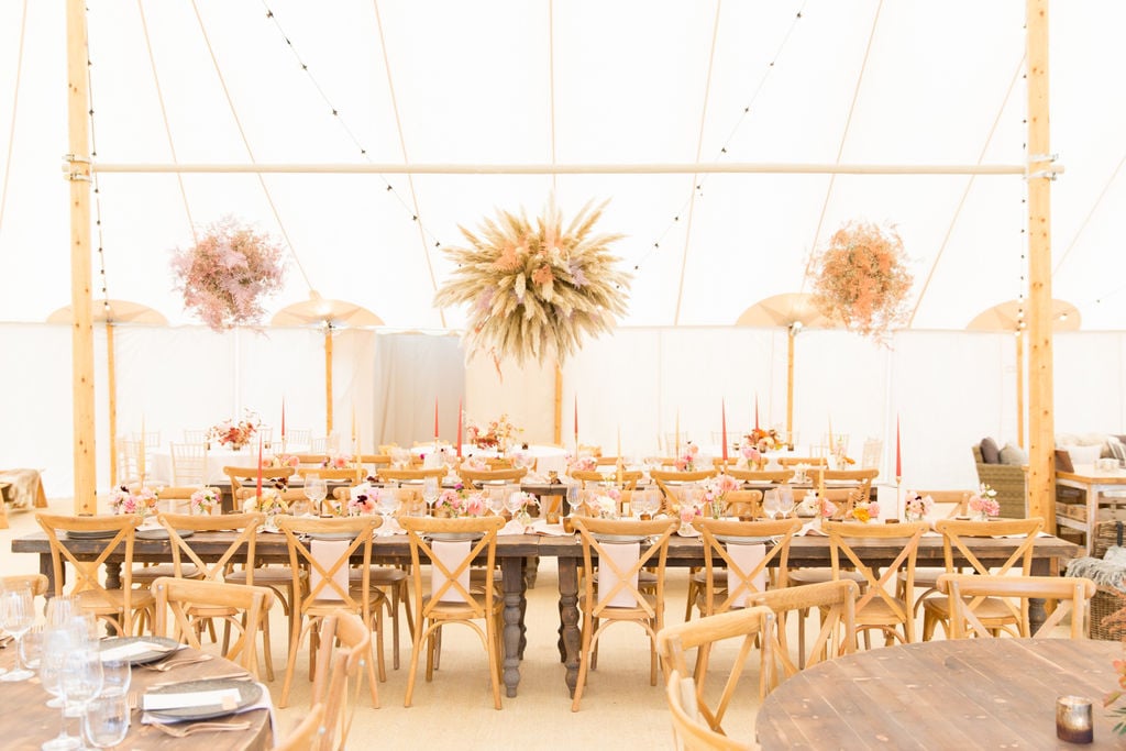 PapaKåta Autumn Open Weekend 2019 Sperry Tent, Photographed by Helen Warner Photography; Sperry Tent Interior Set up