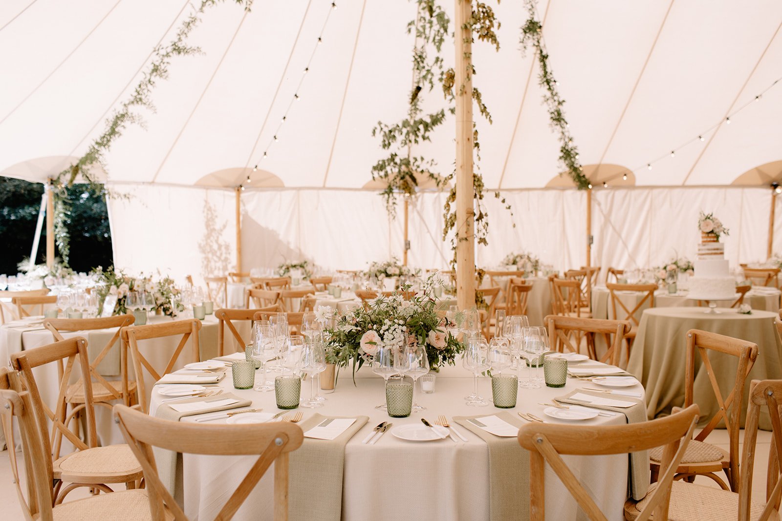 Sophie & James Gorgeous PapaKåta Sperry Tent Wedding in Cambridgeshire, Photographed by Beccy Goddard Photography; Lovely Sperry Interior