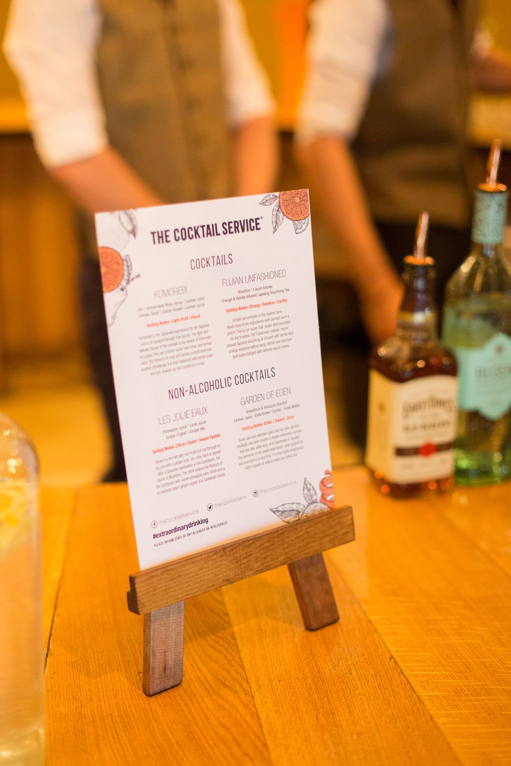 PapaKåta Autumn Open Weekend 2019 Tipi Tent, Photographed by Helen Warner Photography; The Cocktail Service Menu