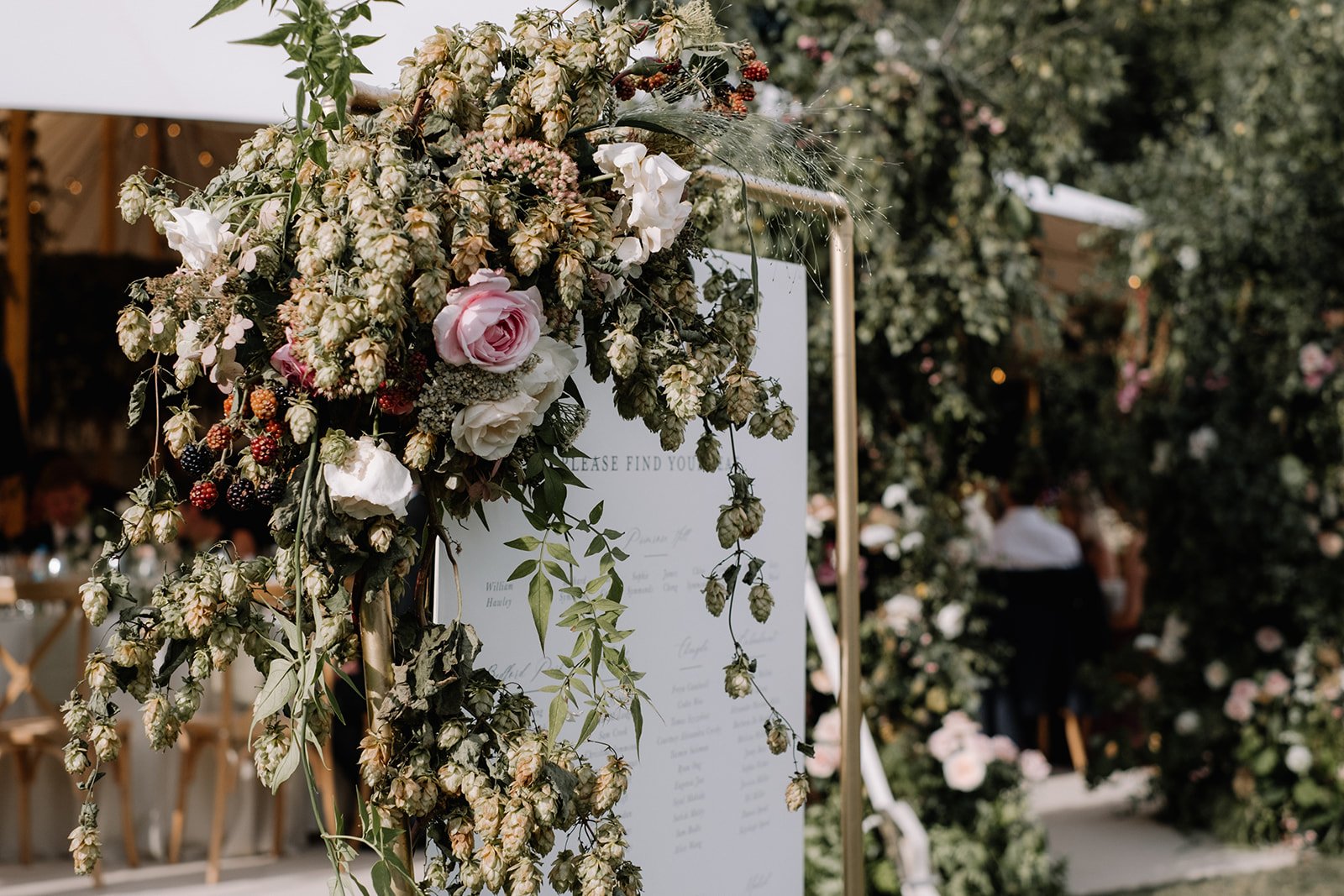 Sophie & James Gorgeous PapaKåta Sperry Tent Wedding in Cambridgeshire, Photographed by Beccy Goddard Photography; Close Up Details of Table Plan