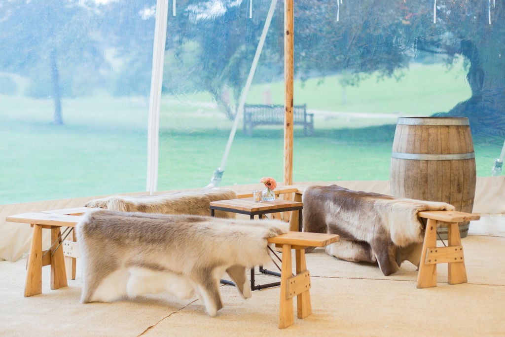 PapaKåta Autumn Open Weekend 2019 Sperry Tent, Photographed by Helen Warner Photography; Chill Out Benches Set