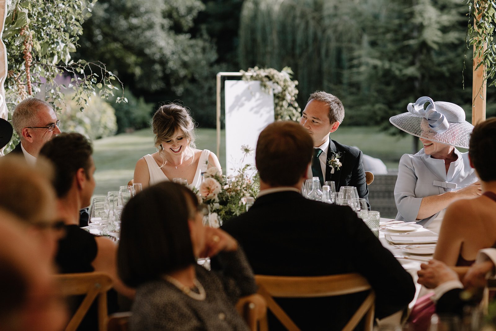 Sophie & James Gorgeous PapaKåta Sperry Tent Wedding in Cambridgeshire, Photographed by Beccy Goddard Photography; Speeches