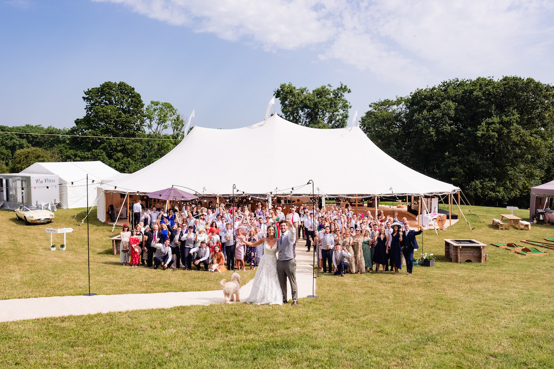 Sophie & Elliot Stunning PapaKåta Sperry Tent Wedding in Oldbury Village, Shropshire. Photographed by Andy Li Photography; Wedding Party