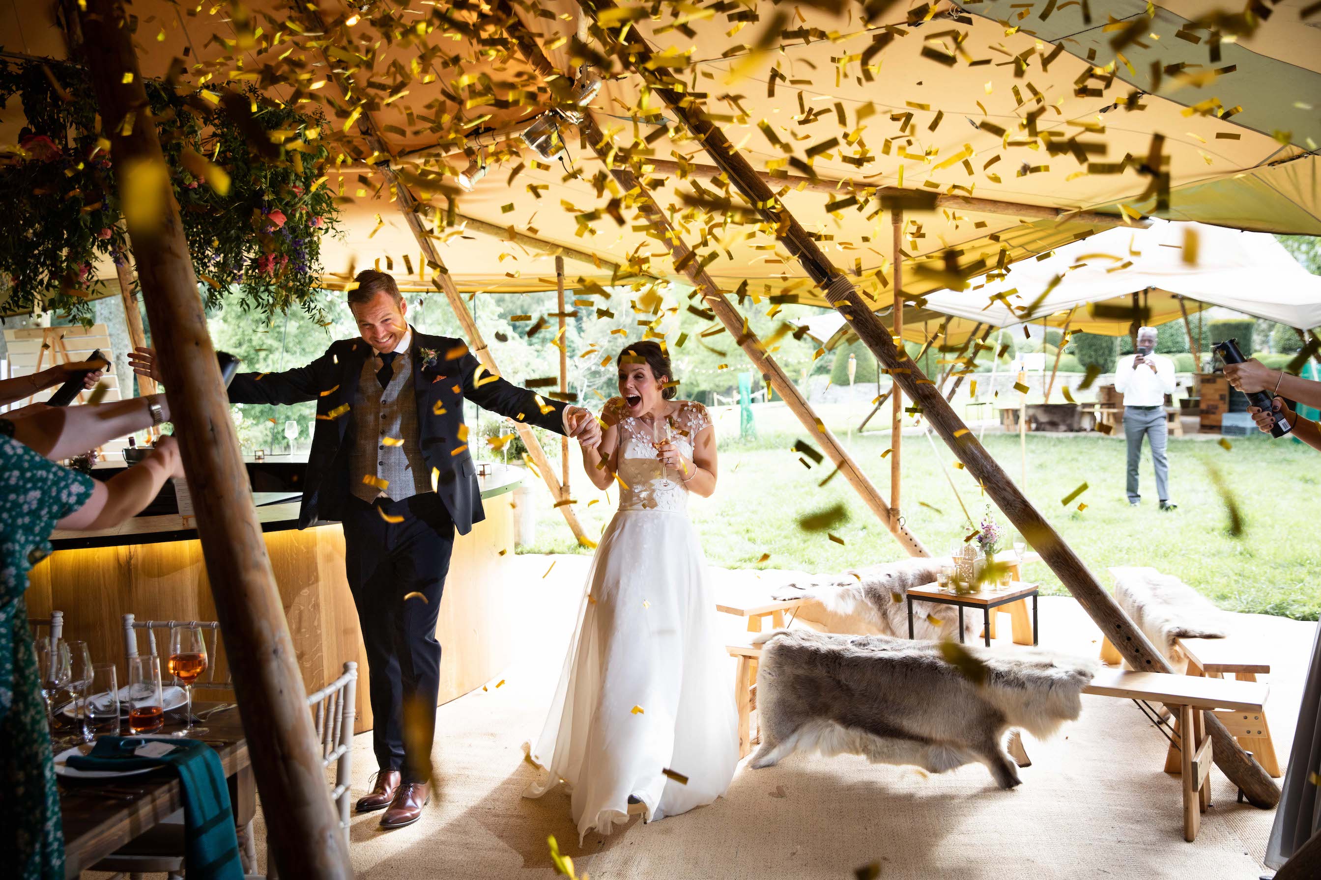 Fay & Mike Gorgeous PapaKåta Tipi Wedding at Cornwell Manor in the Cotswolds. Photographed by Alice Morgan Photography; Celebrations!