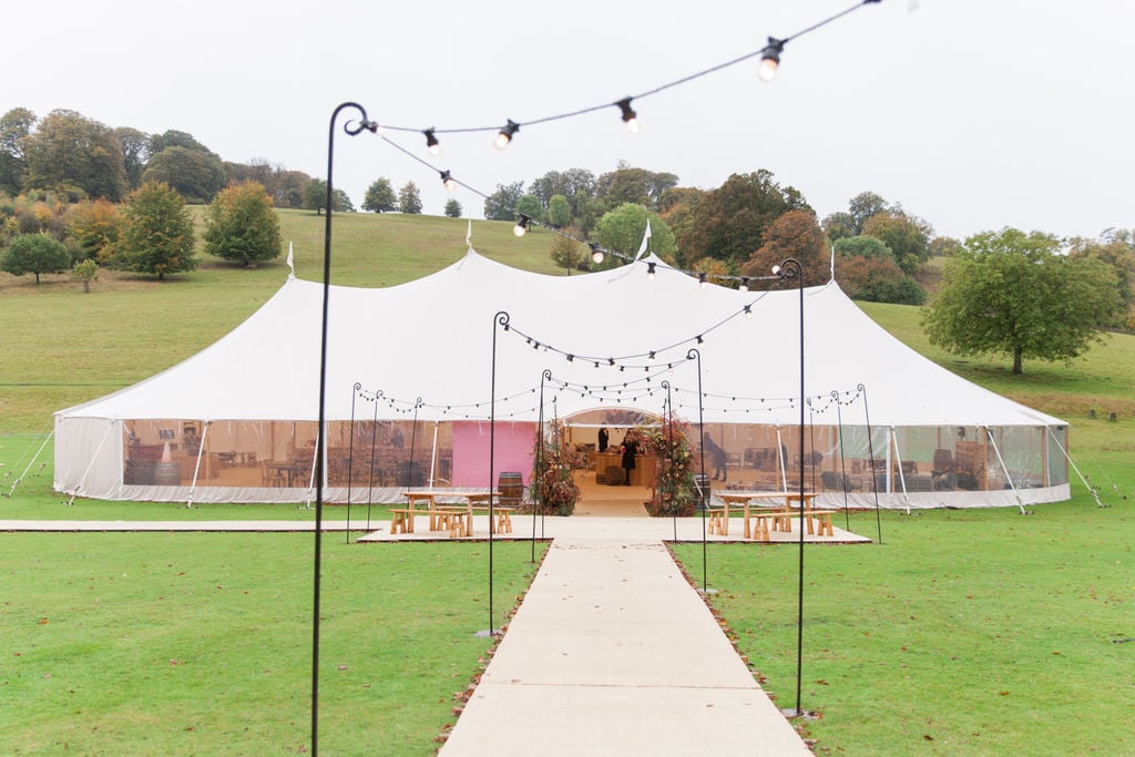 PapaKåta Autumn Open Weekend 2019 Sperry Tent, Photographed by Helen Warner Photography; Festoon Walkway & Terrace
