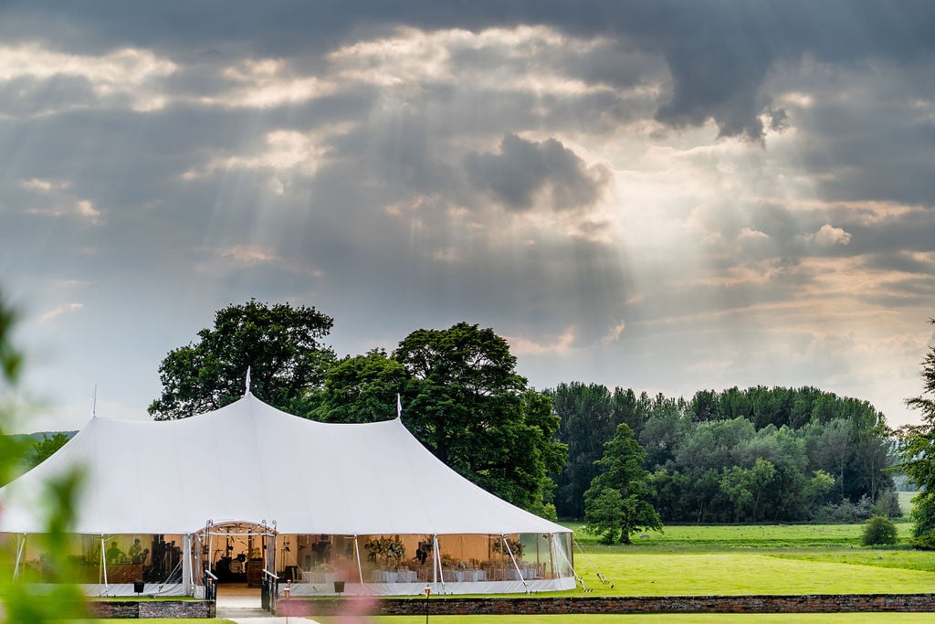 Fi & James PapaKåta Sperry Tent Wedding at Newby Hall in Yorkshire. Photographed by Joe Dodsworth Photography; Gorgeous Venue 