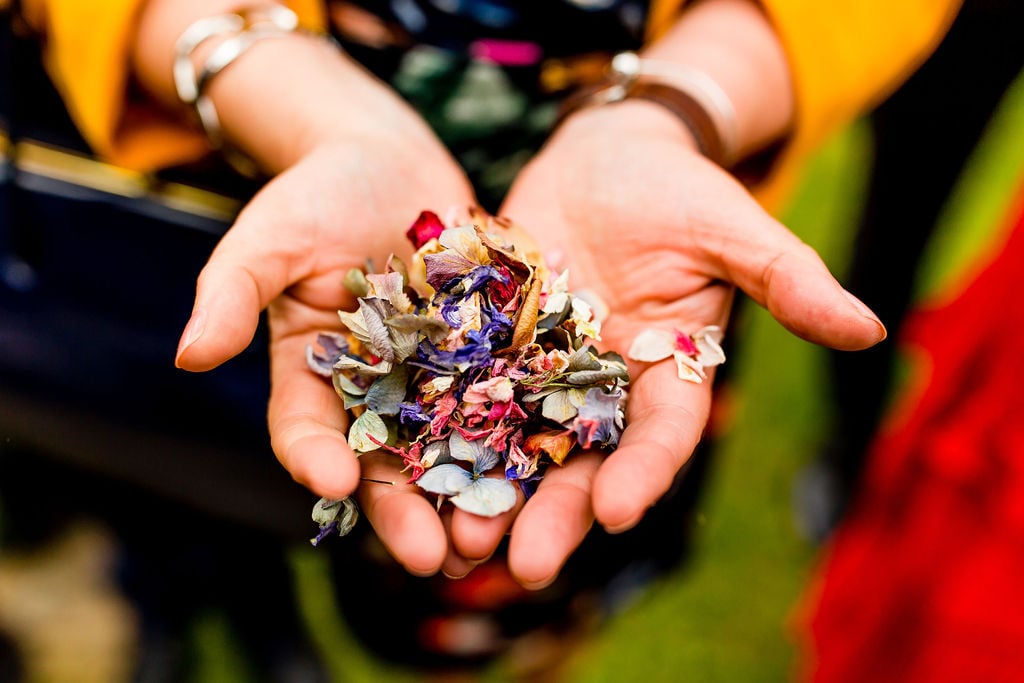 Fi & James PapaKåta Sperry Tent Wedding at Newby Hall in Yorkshire. Photographed by Joe Dodsworth Photography; Pretty Confetti