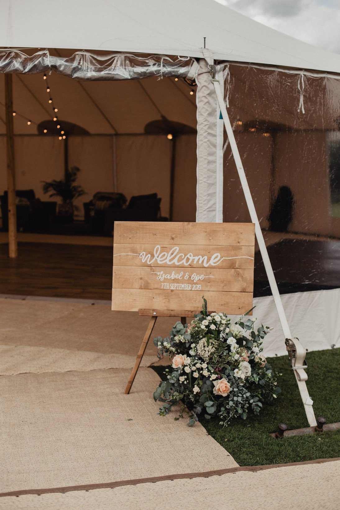 Isabel & Ope Stunning PapaKåta Sperry Tent Wedding at Buckhurst Park, Withyham. Photography by Ben & Kadin; Sperry Entrance