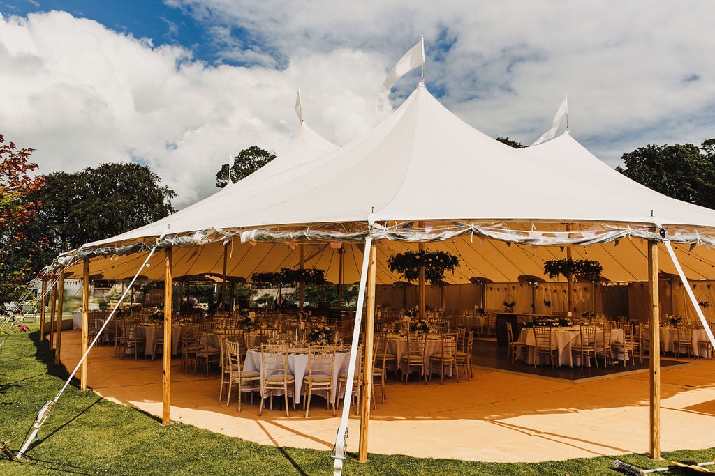 Ruth & Alex PapaKåta Sperry Tent Wedding in Angus, Scotland. Photographed by Anna Urban Photography; Sunny Summers Day Sperry Wedding