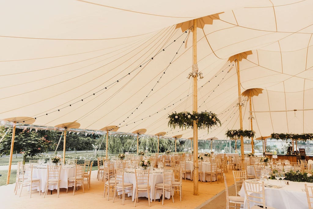 Ruth & Alex PapaKåta Sperry Tent Wedding in Angus, Scotland. Photographed by Anna Urban Photography; Sperry Interior