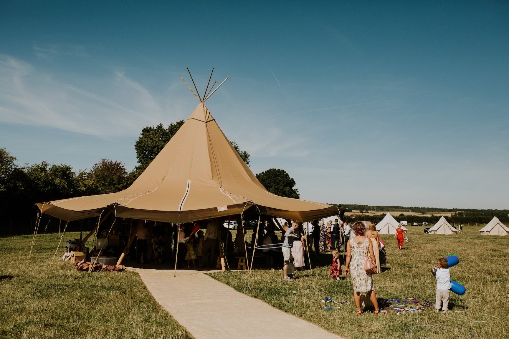 Katie & Tim Gorgeous PapaKåta Tipi Tent Wedding at Hawbridge Farm. Photographed by Hayley Savage Photography; Witches Hat Tipi