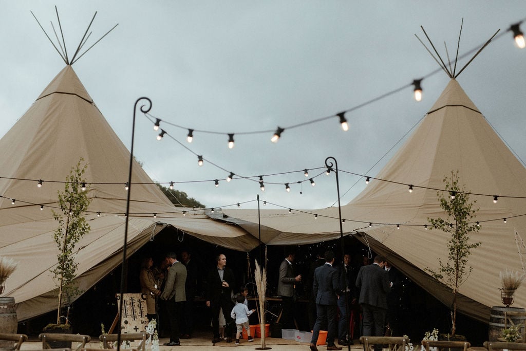 Georgie & Will Stunning PapaKåta Tipi Tent Wedding near Henley-on-Thames, Oxfordshire. Captured beautifully by Olivia & Dan Photography; Tipi Exterior