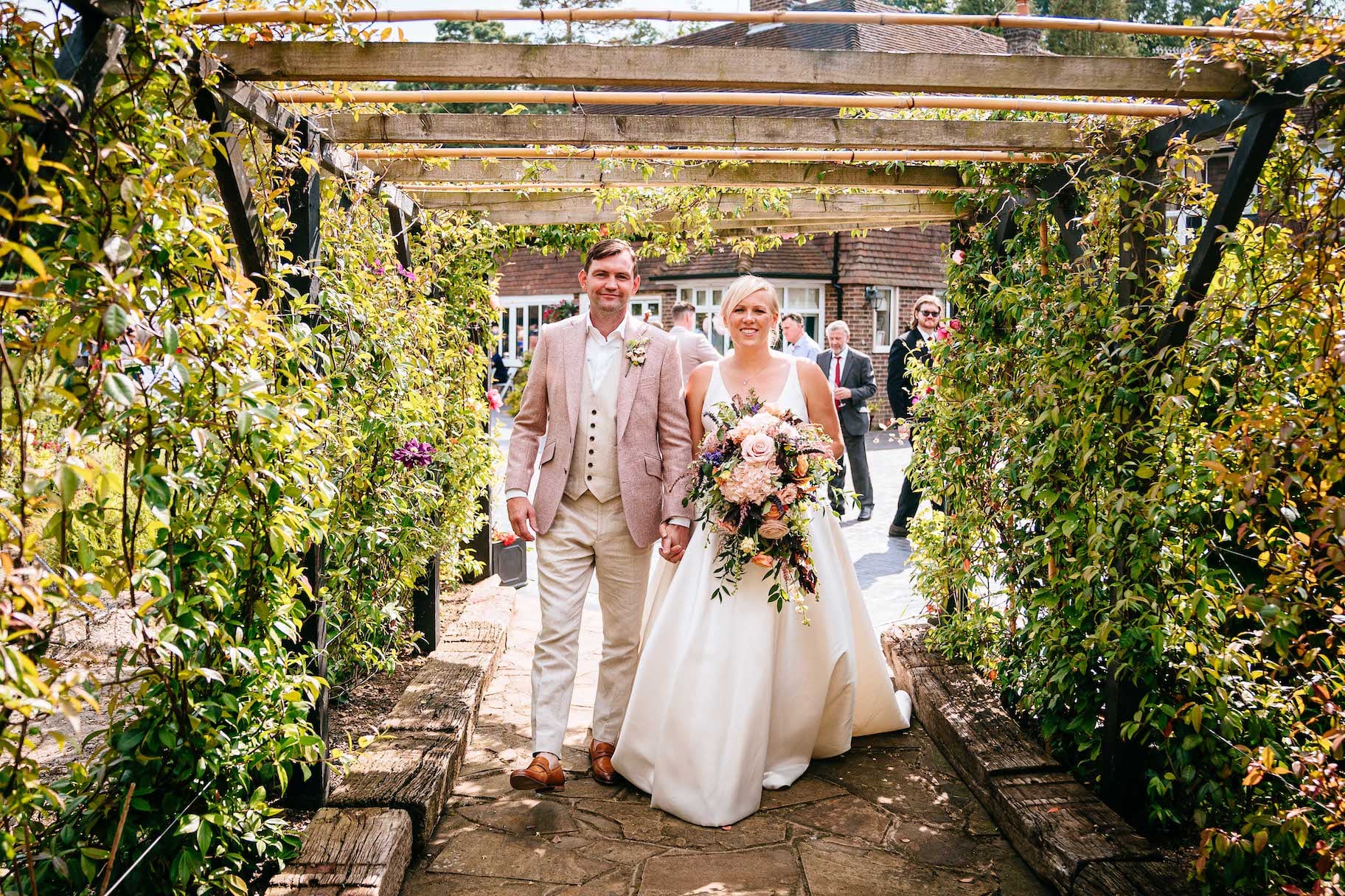 Tara & Garry Beautiful PapaKåta Sperry Tent & Naked Tipi Wedding in Virginia Water, Sarah Legge Photography; Beautiful Bride & Groom
