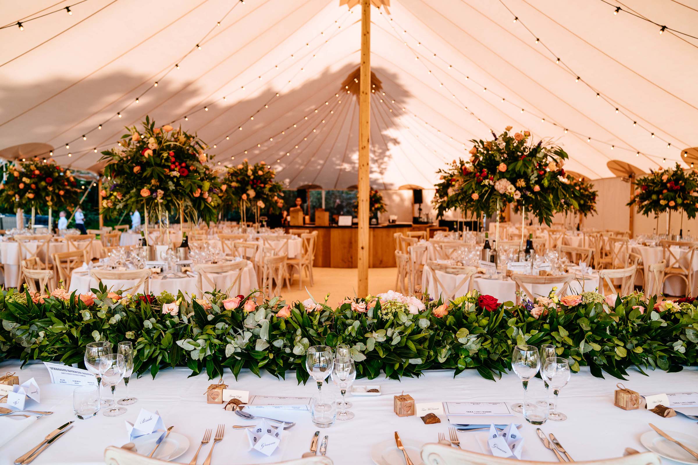 Tara & Garry Beautiful PapaKåta Sperry Tent & Naked Tipi Wedding in Virginia Water, Sarah Legge Photography; Sperry Interior Details 